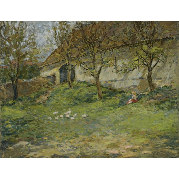 Landscape (KRAJINA) by Otakar Lebeda, circa 1896