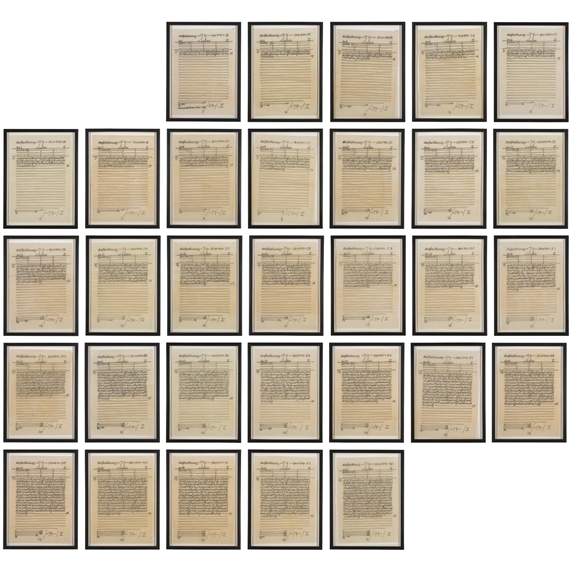 Untitled, in 31 parts by Hanne Darboven, 1974