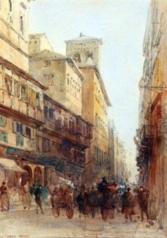 The Corso, Rome - Ernest George