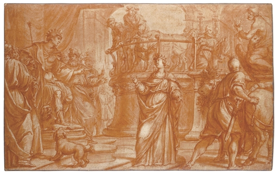 St. Lucy before the Magistrate by Fabrizio Boschi