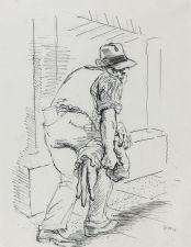 THE DEAD CAT IN BECKMANN PLACE by George Grosz, 1937