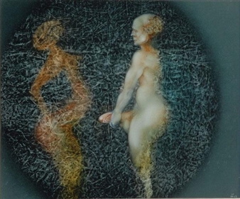 Zwei Aktfiguren - Richard Matouschek