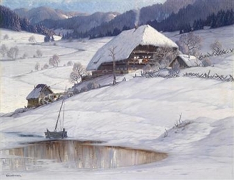 Winter Landscape in the Gunterstal - Karl Hauptmann