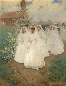 Group of Children after First Communion - Laszlo Pataky von Sopatak