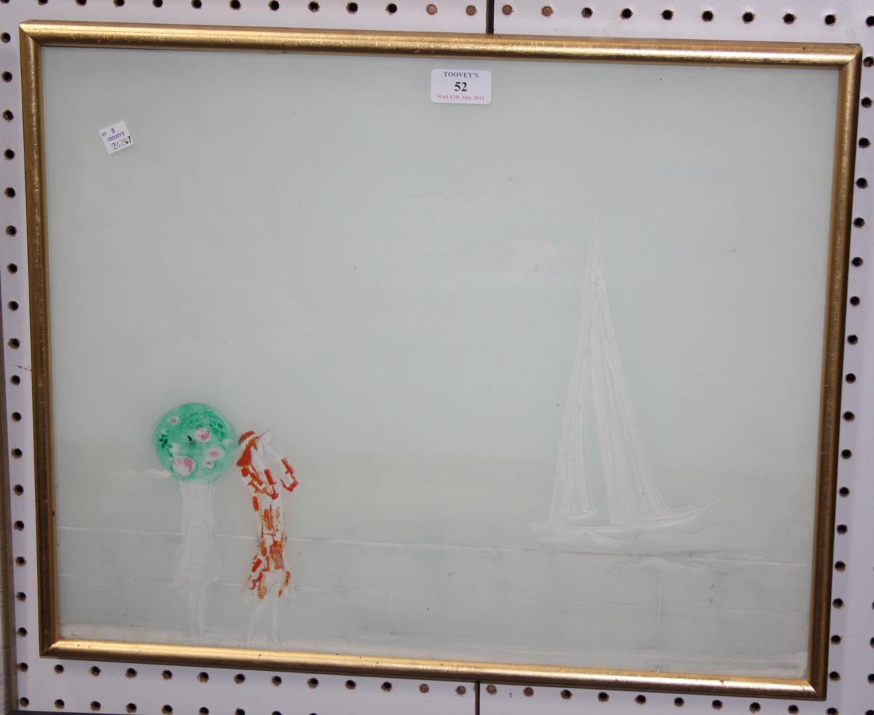 Artwork by Dodie Masterman, 'On the Prom', Made of oil on glass