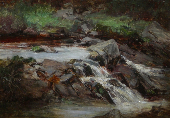 THE LORNTY BURN BLAIRGOWRIE (ROCKY RIVER STUDY) by David Farquharson