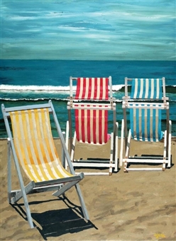 Deckchairs on the Beach - Arie Azene