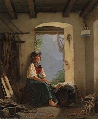 The Joy of Motherhood by Carl Adolf Mende, 1838