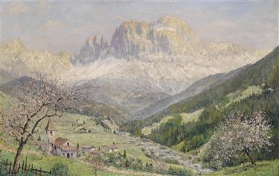 Artwork by Walter Thamm, View of the Rose Garden, Made of oil on canvas