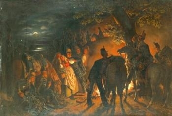 "Husarbivuack" by Kilian Zoll, 1858