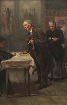 "Registration before Confession" by Vladimir Makovsky, 1915