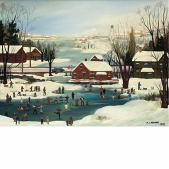 Skating Party, Gloucester, Massachusetts - Janet Munro
