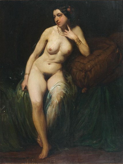 Orientale, après le bain by Edouard Alexandre Sain, 1868