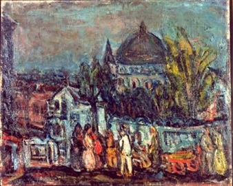 Landscape and figures - Jacob Wexler