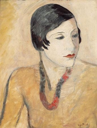 Portrait of a woman by Leopold Gottlieb