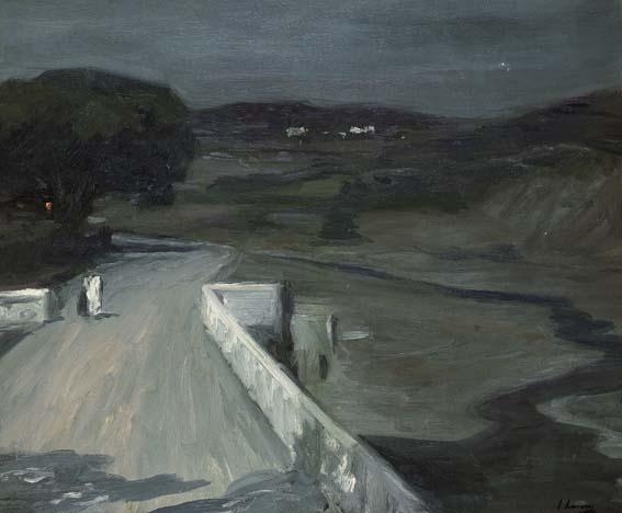MOONLIGHT - THE BRIDGE by John Lavery, 1912