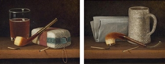 2 works: Gentleman's Still Life - Thomas Hope