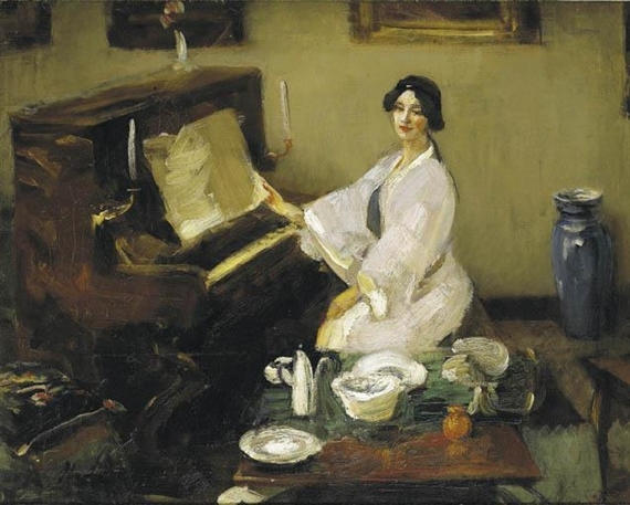 WOMAN IN A JAPANESE GOWN by John Lavery