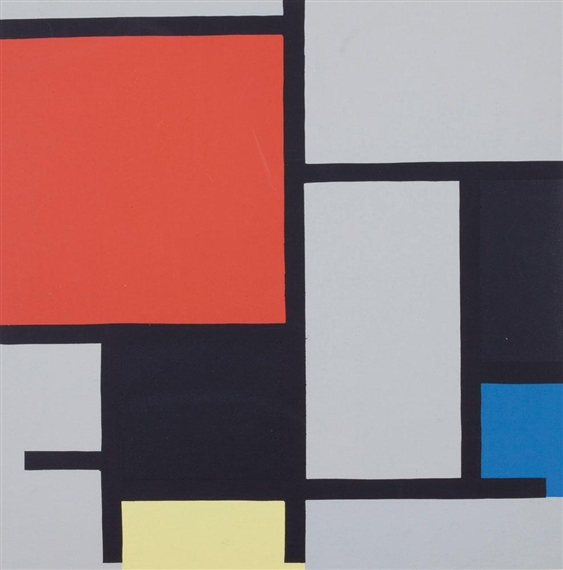 Composition rouge, jaune, bleu by Piet Mondrian