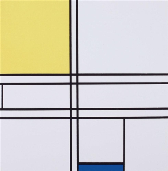 Composition jaune et bleu by Piet Mondrian