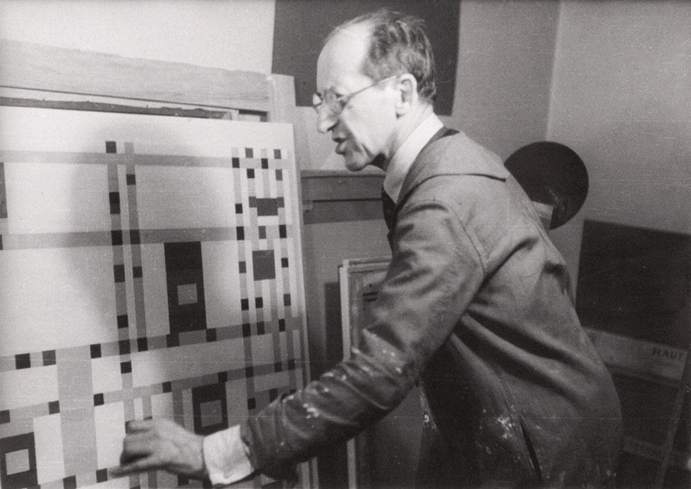 Glarner Fritz | Portrait de Mondrian dans son atelier (1944) | MutualArt