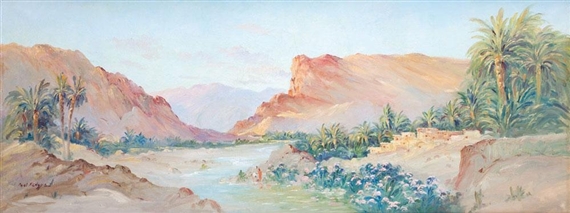 Vue panoramique de l'Oued El Kantara by Paul Fenasse