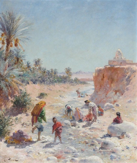 La rivière dans l'Oued by Gustave Nicolas Pinel