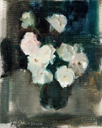 Artwork by Clement Serneels, STILL LIFE WITH ROSES, Made of oil on canvas