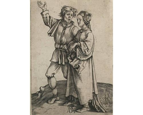 Rustic couple by Albrecht Dürer, Circa 1497