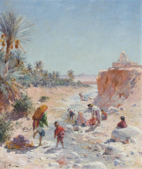 La rivière dans l'Oued by Gustave Nicolas Pinel