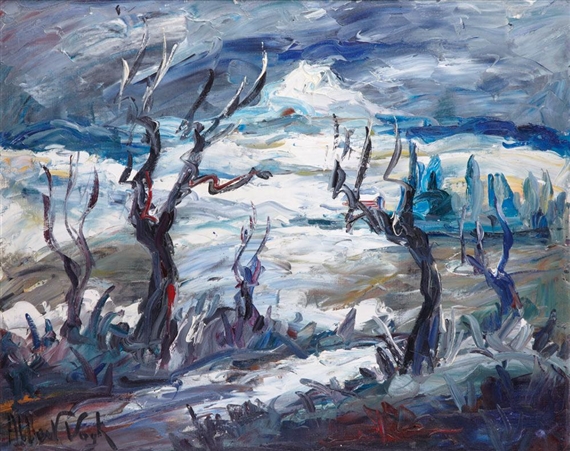 Paysage enneigé by Albert Vagh Weinmann