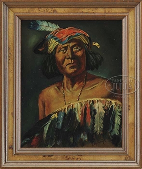 PORTRAIT OF A NATIVE AMERICAN - E. M. Swift