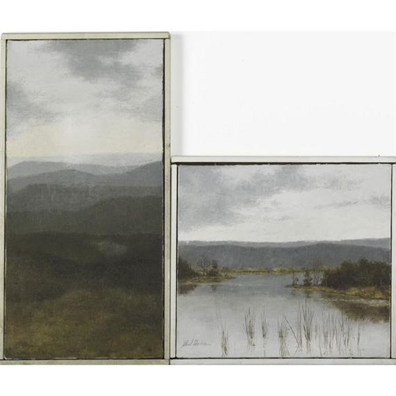 3 works: paintings of landscapes by Paul Gorka