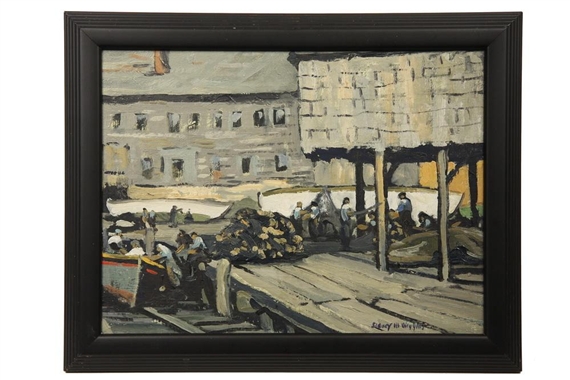 Working Dock Scene by Sidney Miller Wiggins