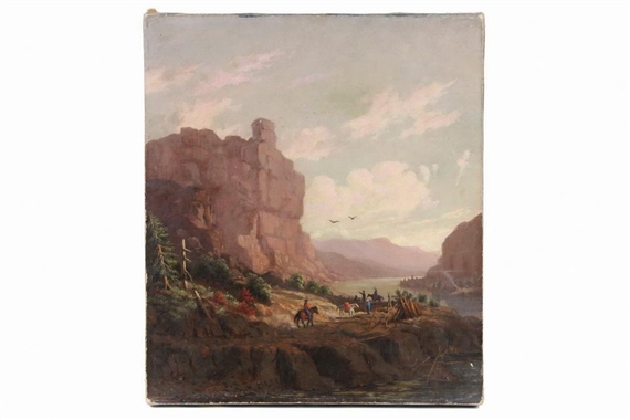 Cowboy's Riverside Camp by Thaddeus Welch, 1872