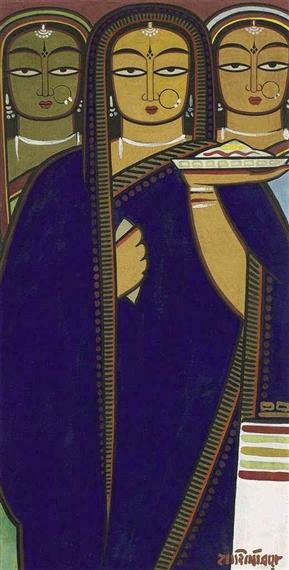 Untitled (Three Women) by Jamini Roy