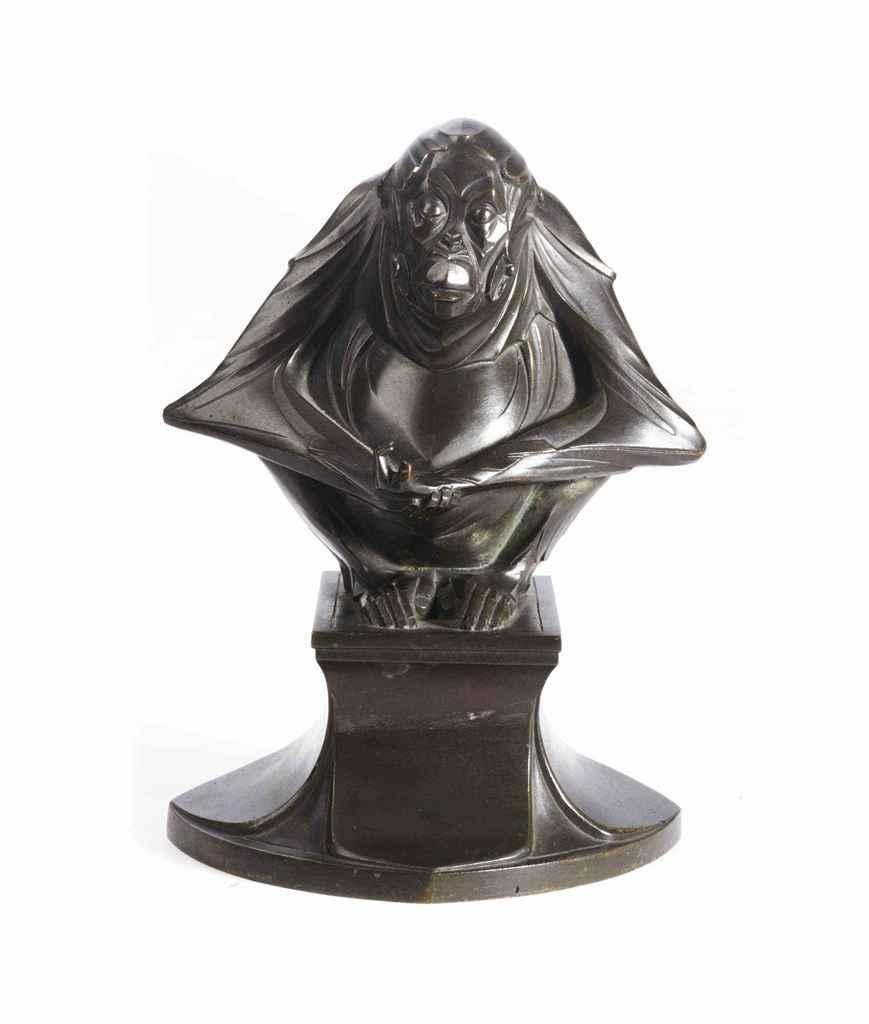 Artwork by Johan Coenraad Altorf, Orang Utan, Made of bronze with a brown patina