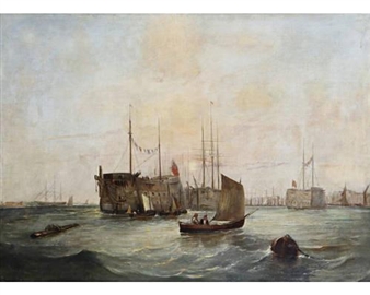 On the Thames, Woolwich Reach - John Dujardin