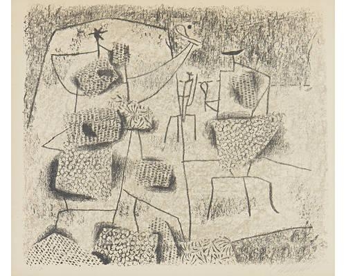 Sonnenfiguren-Luftfiguren by Willi Baumeister, 1946