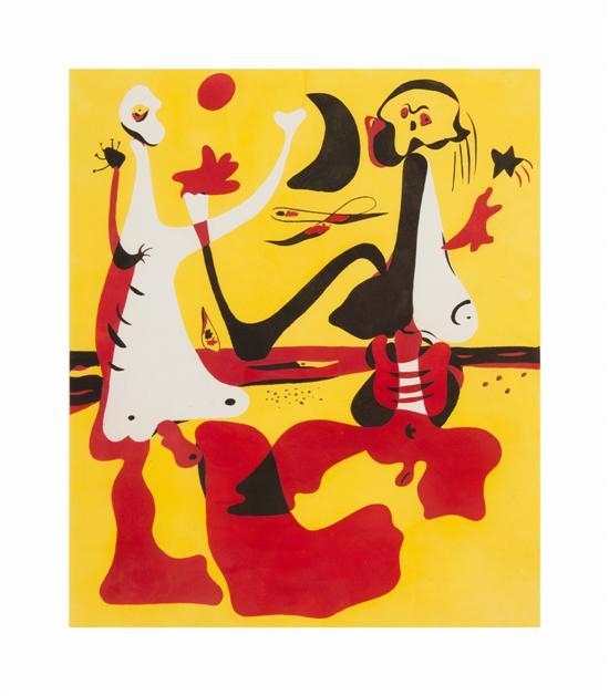 Personnages devant le mer by Joan Miró, 1934