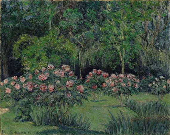 Le jardin à Giverny by Blanche Hoschedé Monet, 1927