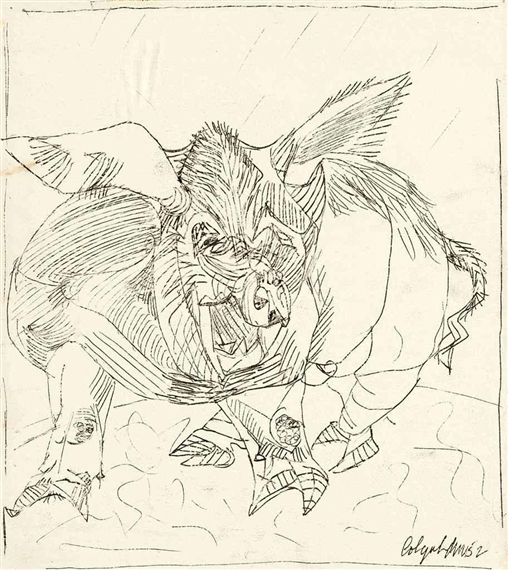 Study for 'Figures in a Farmyard' by Robert Colquhoun, 1952