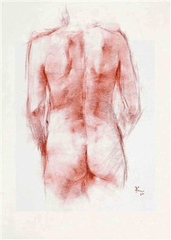 Study of a nude back - George Dawnay