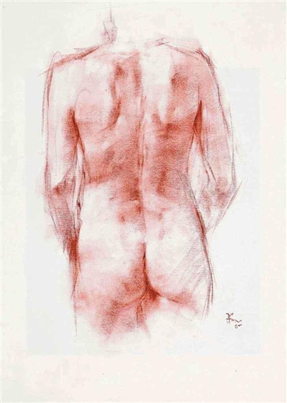 Study of a nude back - George Dawnay