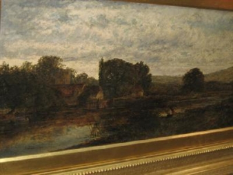 River Scene at Dusk - William Allen