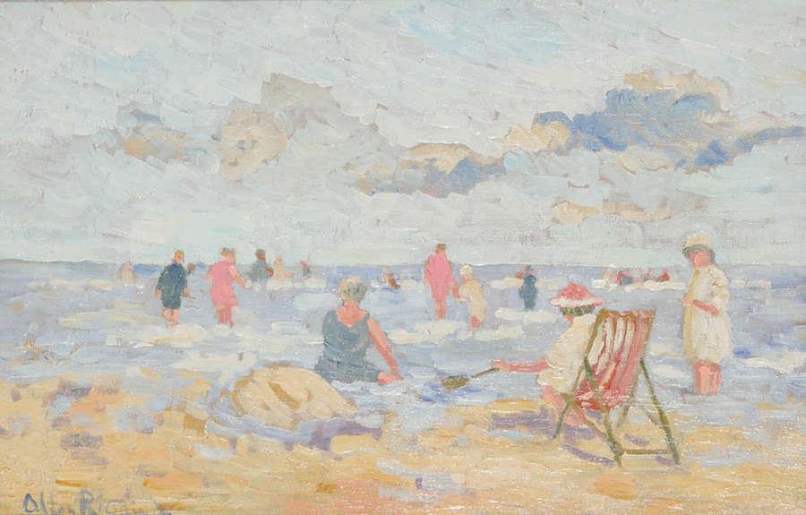 Albert Rigaux | Animated beach view | MutualArt