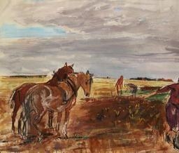 Artwork by Vojtěch Sedláček, Autumn, Made of tempera and watercolour/paper