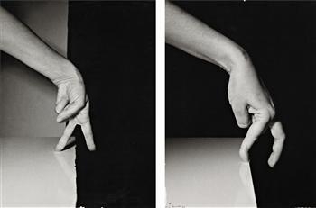 Two works: Work-32 (Estudo 3) by Helena Almeida, 1977