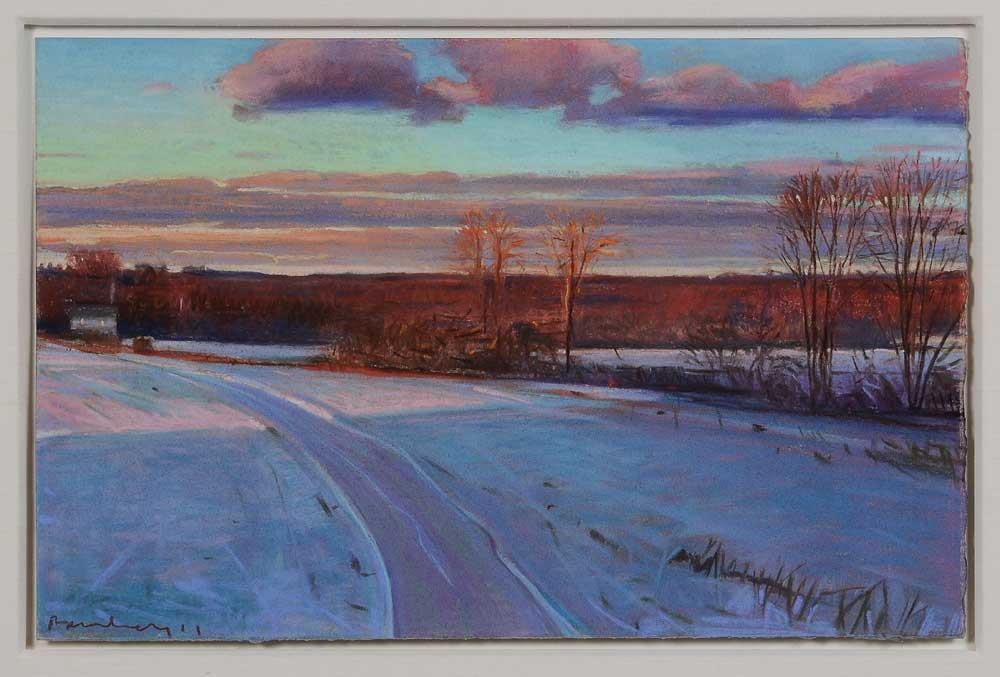 Artwork by Charles Basham, A Little Light Left, Made of pastel on paper