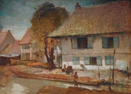 Landscape (Village by the River)